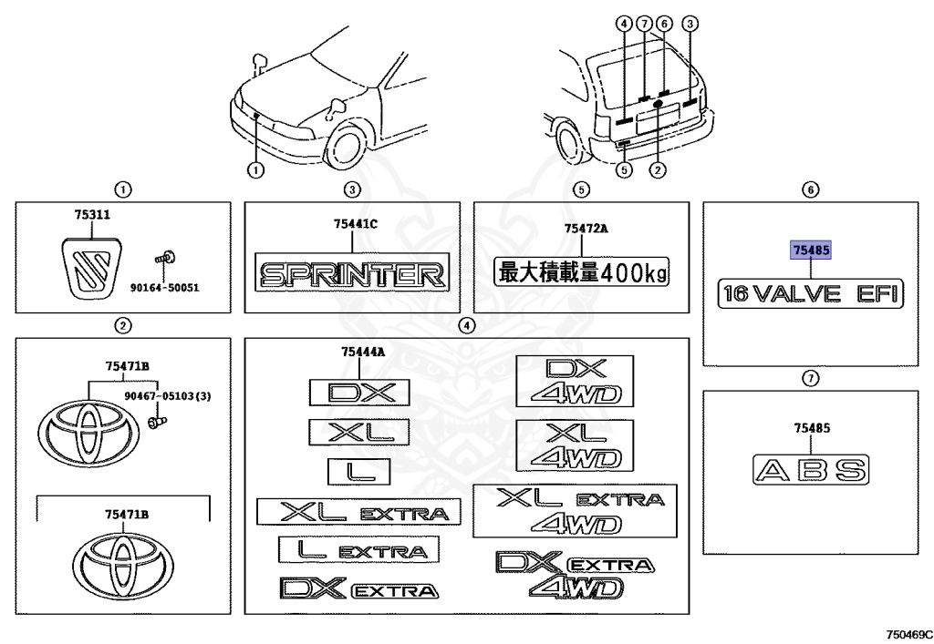 Toyota - Sprinter - CE106V - 1998 - XL TYPE - VAN - Automatic - 2C