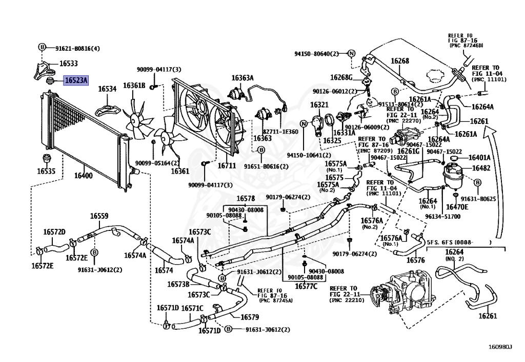 専用⑲ 16523-74010 - Toyota - Cushion, Radiator Support - Nengun Performance