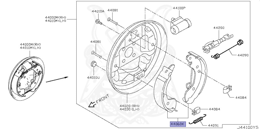 Blueprint Brake Shoe Set ADK84129 Suzuki OE Reference 53200-60821 | YMF Car Parts