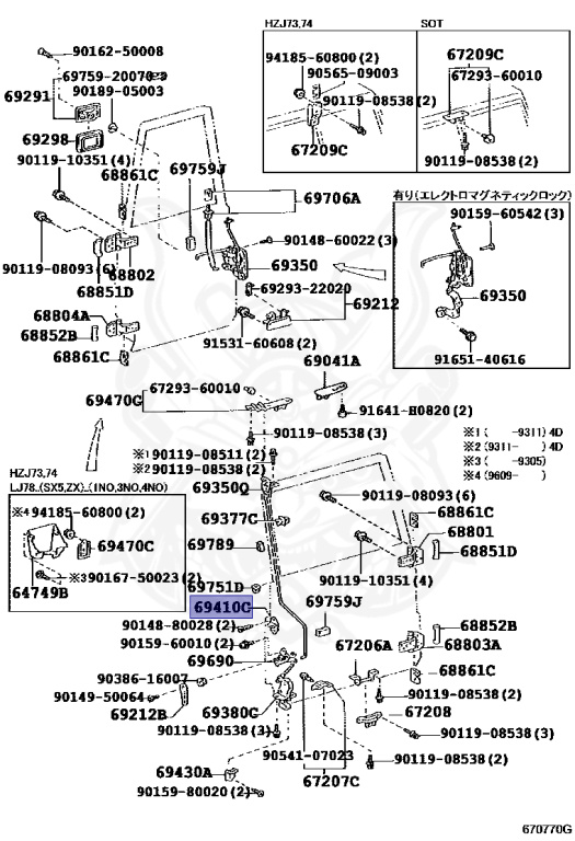 Toyota - Land Cruiser - KZJ78W - 1994 - PRADO SX TYPEPRADO SX WIDE TYPE - WAGON - Manual - 1KZTE