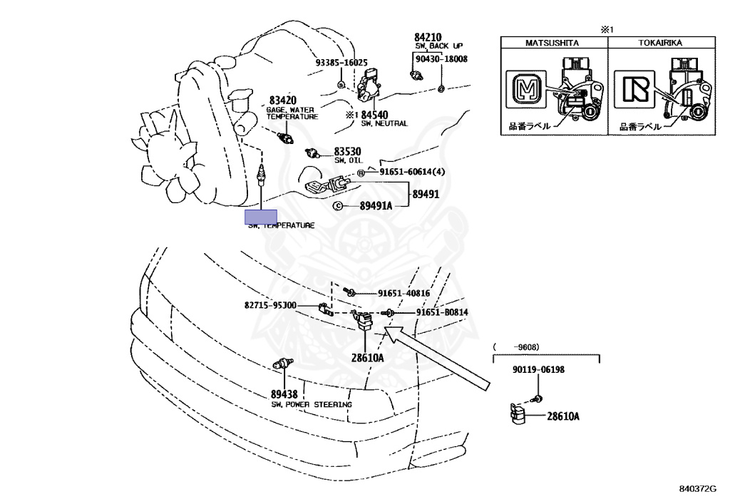 89428-20100 - Toyota - Switch, Temperature Detect, No.2 - Nengun