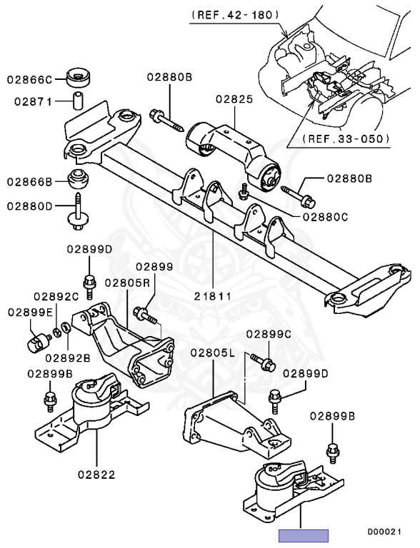 MR319769 - Mitsubishi - Cushion, Crossmember Eng Mounting - Nengun