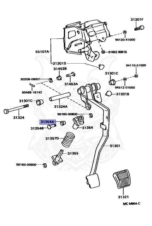 セレクトJ 90386-10019 - Toyota - Bush (for Clutch Pedal Spring Seat