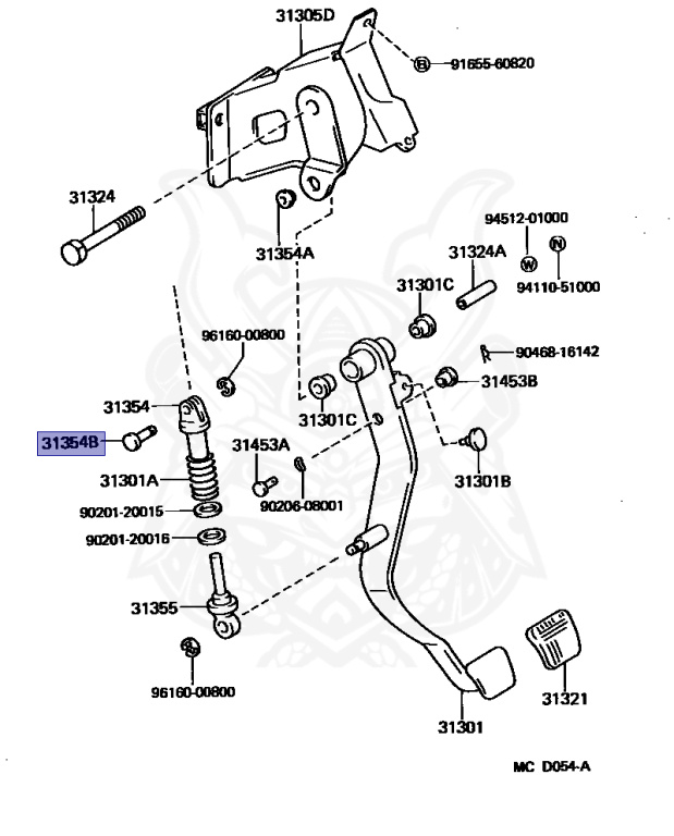 セレクトJ 90386-10019 - Toyota - Bush (for Clutch Pedal Spring Seat