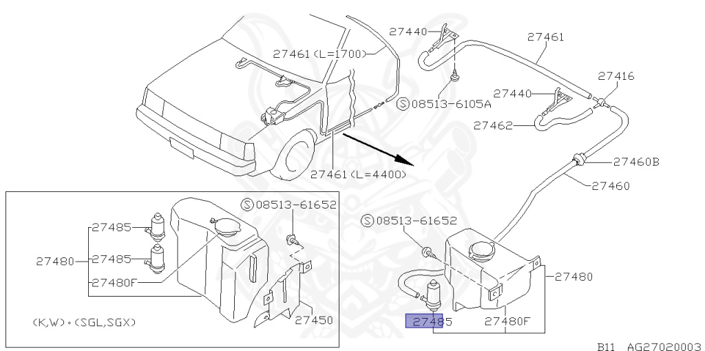 Nissan - Sunny - B11 - 1986 - XJ - SEDAN(S) - AUTOMATIC TRANSMISSION(AT) - CD17