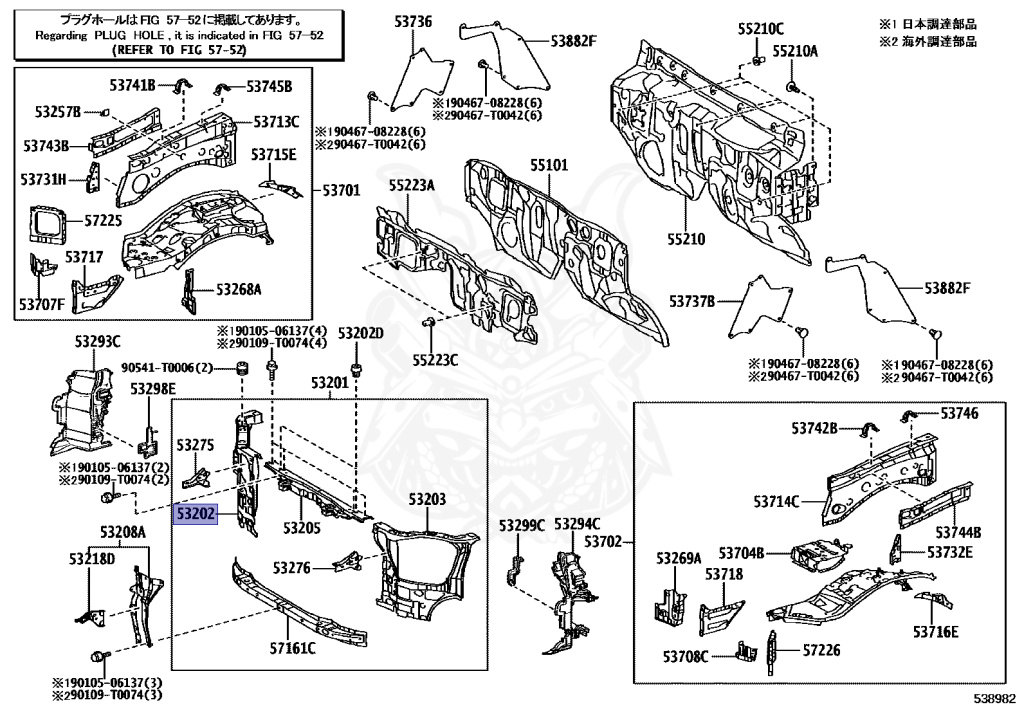 53202-KK020 - Toyota - Support Sub-assy, Radiator, Rh - Nengun