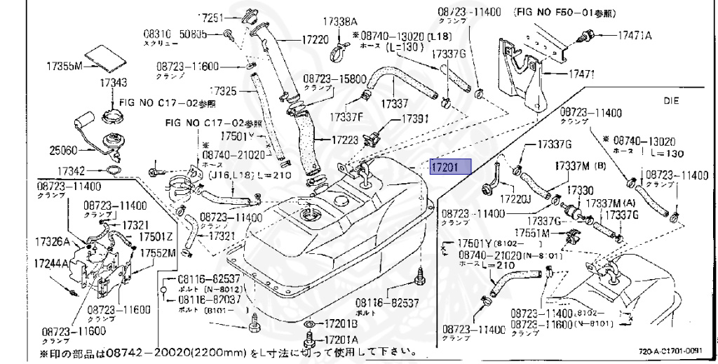 Nissan - Datsun - 720 - 1981 - DELUXE TYPE - CONVERTIBLE(CV) - 2 WHEEL DRIVE(2WD) - 4 SPEED T/M COLUMN SHIFT(R4) - SD22