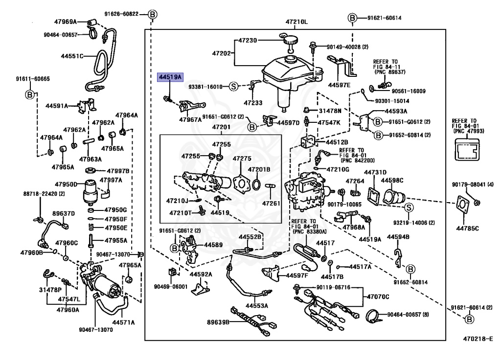 JAPAN　写真集 44519-24020 - Toyota - Bolt (for Brake Booster Pump) - Nengun