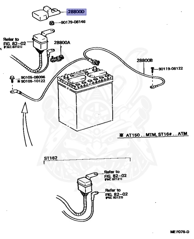 82821-12190 - Toyota - Cover, Connector (for Battery
