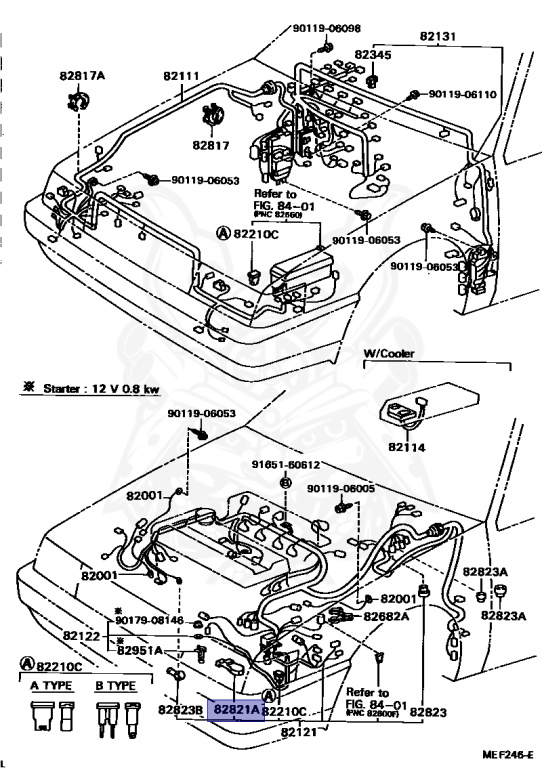 82821-12190 - Toyota - Cover, Connector (for Battery Terminal