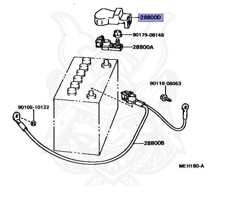 82821-12190 - Toyota - Cover, Connector (for Battery