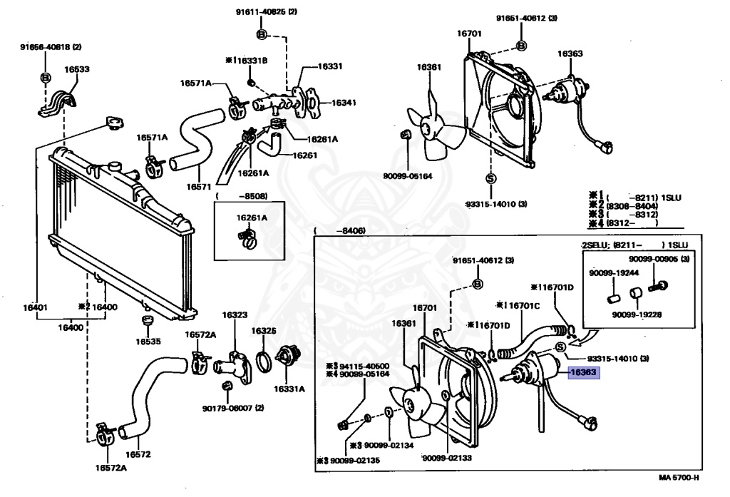 【k 】 16363-16030 - Toyota - Motor, Cooling Fan - Nengun Performance