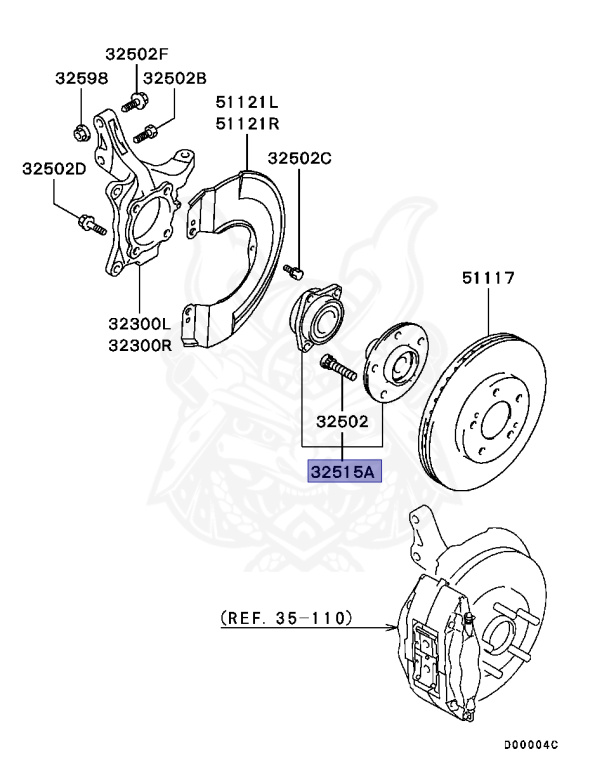 MB914617 - Mitsubishi - Hub Assy, Fr Wheel - Nengun Performance