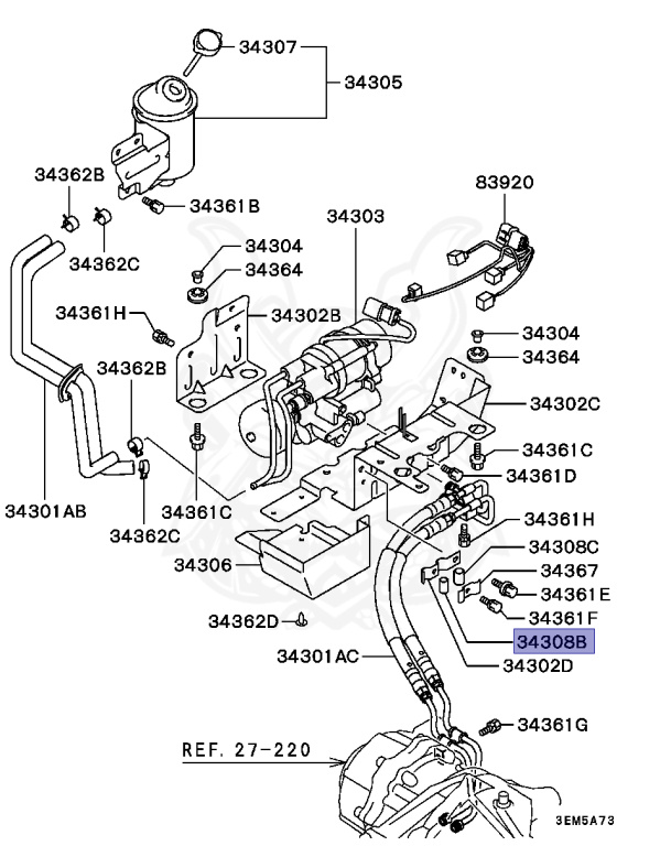 MR336081 - Mitsubishi - Protector, Diff Control Hydraulic