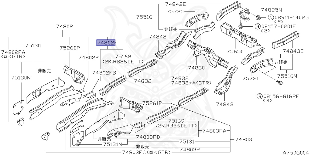 Nissan - Skyline GT-R - BNR34 - 2001 - GTR TYPE - 2-door hardtop (2K) - MANUAL MISSION 6-SPEED(MT.F6) - HI-4WD (High-Casting System) - RB26DETT