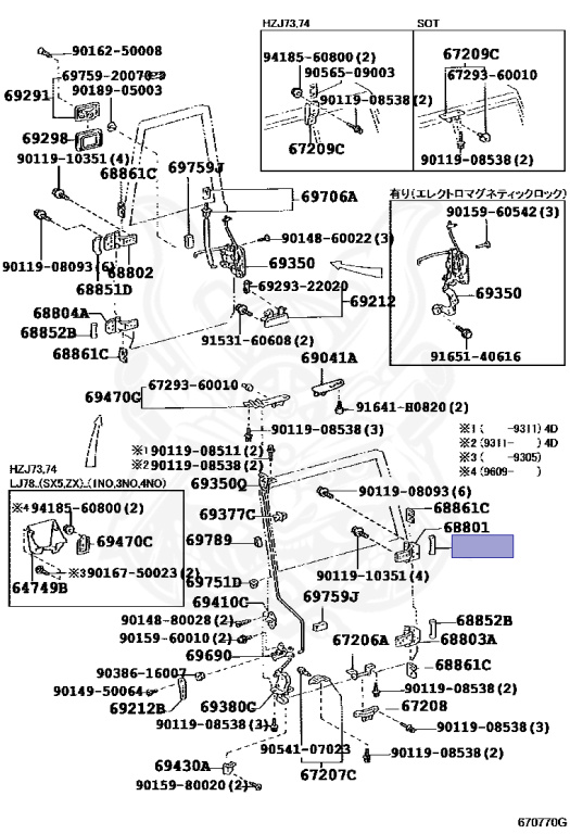 68851-90K00 - Toyota - Cover, Back Door Hinge, Upper - Nengun