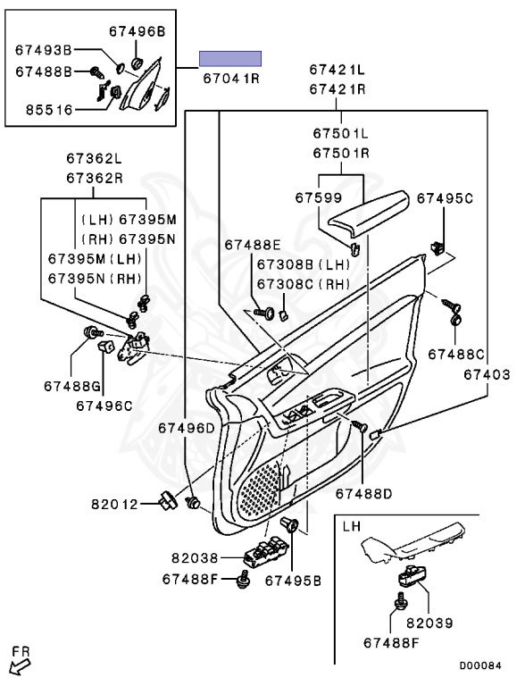 7221A223 - Mitsubishi - Trim, Fr Door Sash, Lh - Nengun Performance