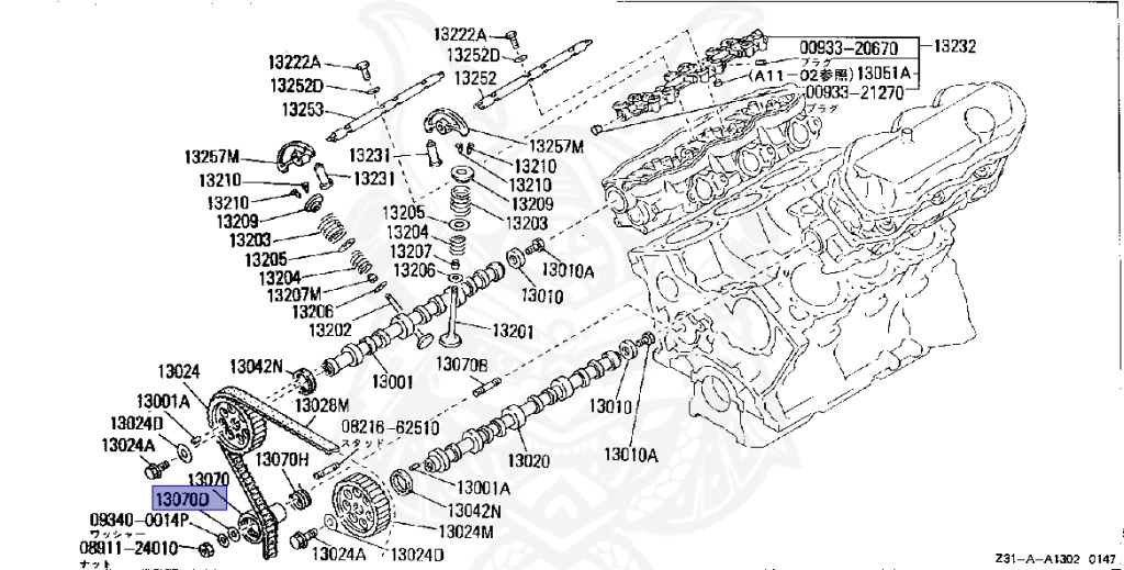 Nissan - Fairlady Z - Z31 - 1989 - ZX - AUTOMATIC TRANSMISSION(AT) - T-bar roof (KZ#) - VG30T