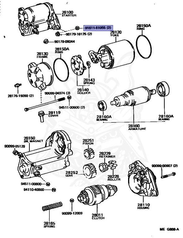 クロス 91611-61055 - Toyota - Bolt - Nengun Performance
