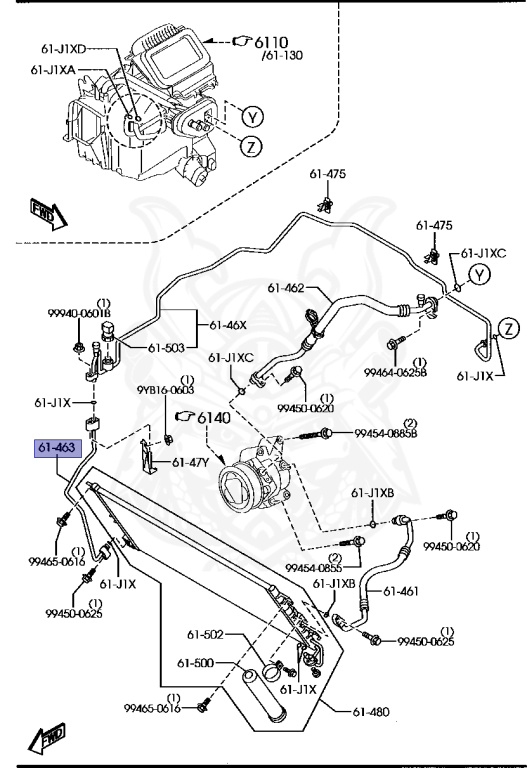 NE51-61-464A - Mazda - Cooler Pipe No.1 - Nengun Performance