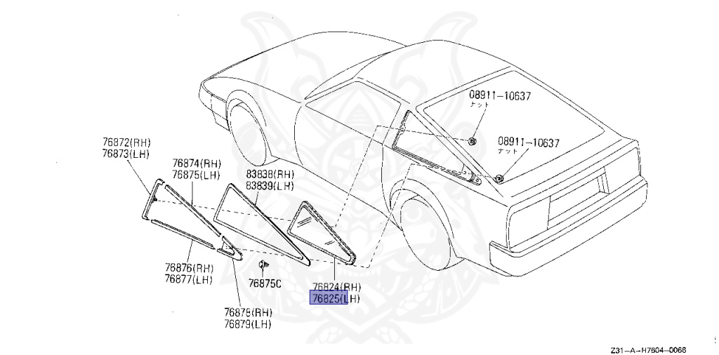 Nissan - Fairlady Z - Z31 - 1986 - ZR - AUTOMATIC TRANSMISSION(AT) - T-bar roof (KZ#) - VG30D
