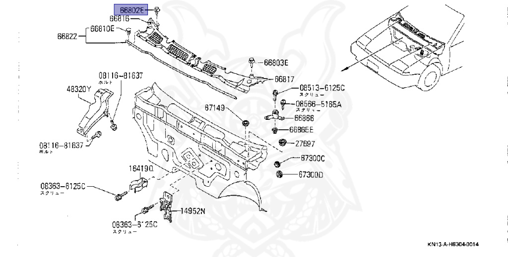 Nissan - Exa - KN13 - 1990 - Type X - MANUAL TRANSMISSION(MT) - CA16D