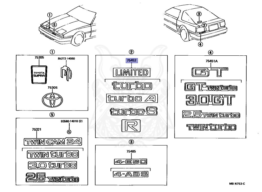 Toyota - Supra A70 MKIII - MA70 - 1989 - GT TURBO TYPE - LIFTBACK (AERO TOP) - Manual - 7MGTEU