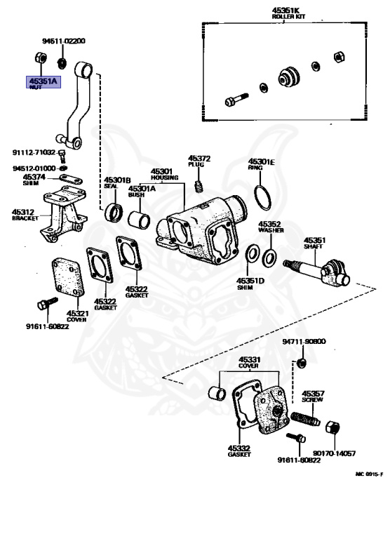 90170-22058 - Toyota - Nut, Hexagon(for Sector Shaft To Pitman Arm