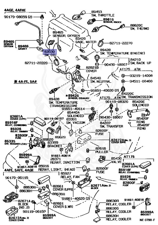 Toyota - Carina - AT175 - 1988 - SIDE GLASS - SEDAN - Automatic - 4AFE