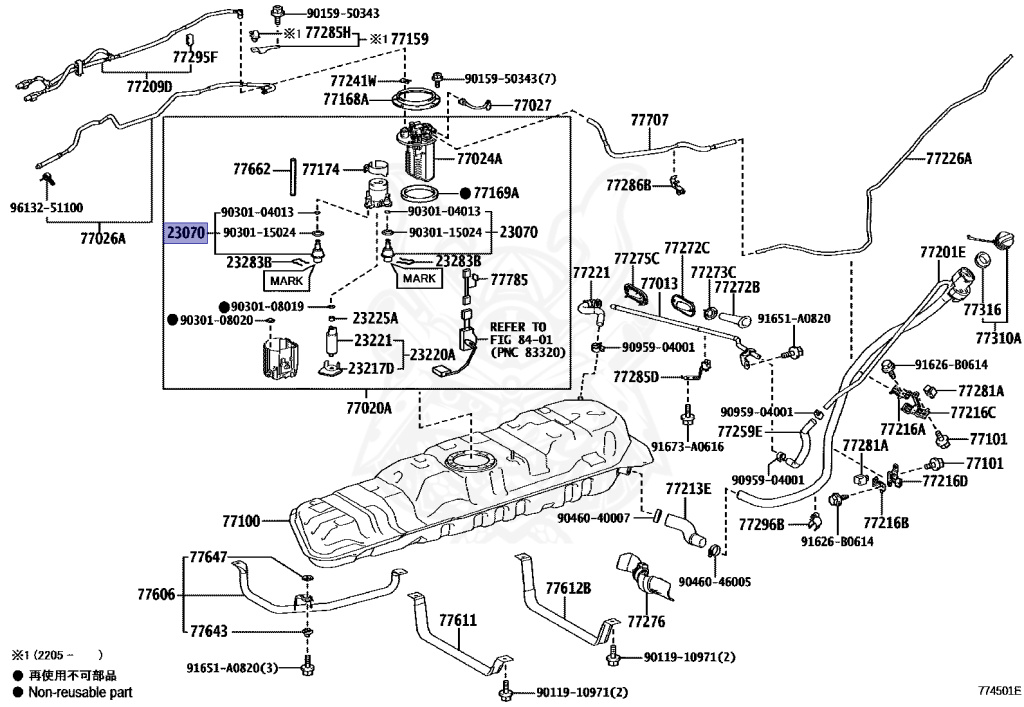 23070-31030 - Toyota - Valve Assy, Fuel Main - Nengun