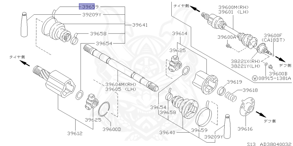 Nissan - Silvia - S13 - 1991 - Q'S - HARDTOP(K) - AUTOMATIC TRANSMISSION(AT) - TWO WHEELS STEERING(2WS) - SR20D