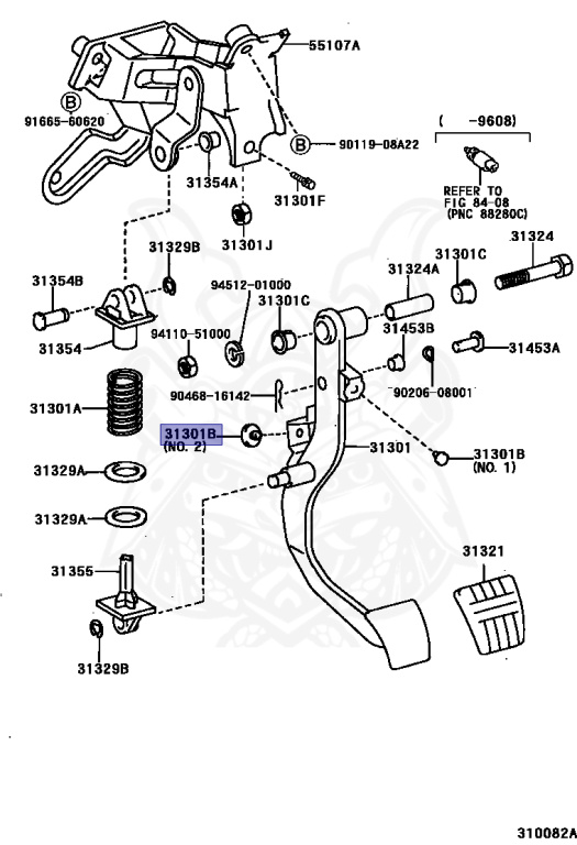 90541-06032 - Toyota - Cushion, No.1 (for Clutch Pedal) - Nengun