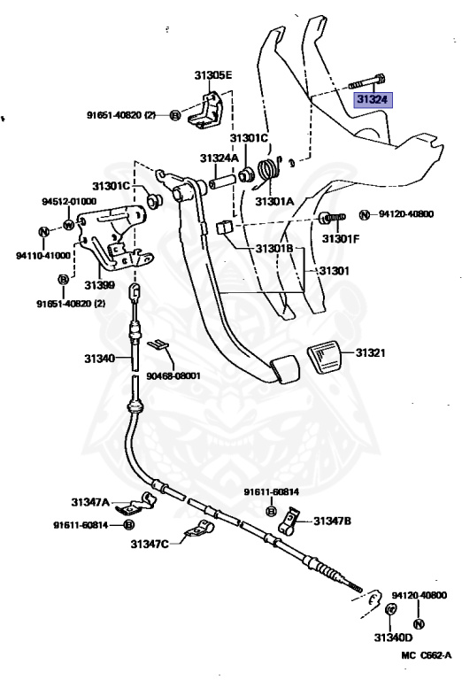 91121-51060 - Toyota - Shaft, Clutch Pedal - Nengun Performance