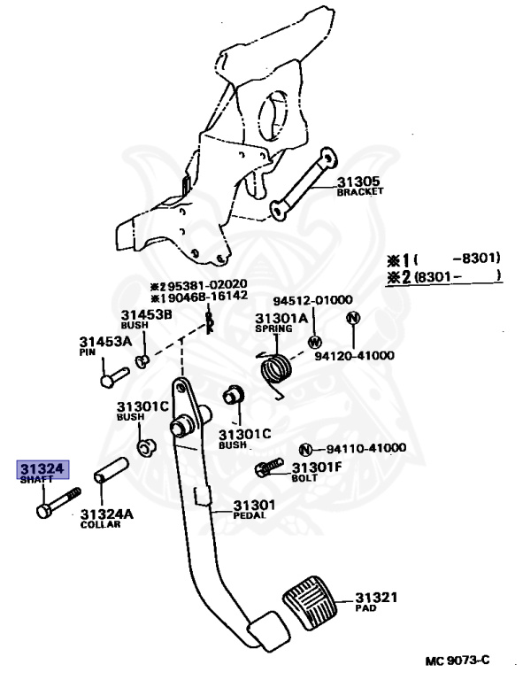 91121-51060 - Toyota - Shaft, Clutch Pedal - Nengun Performance