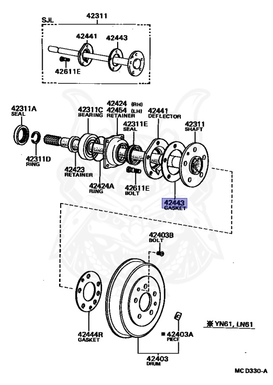 Toyota - Hilux - LN65 - 1987 - SR TYPE - LOW DECK,PICKUP(STANDARD DECK 1-SIDE OPEN) - Manual - 2L