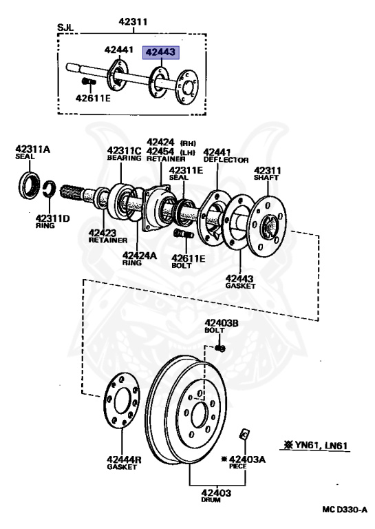 Toyota - Hilux - LN65 - 1988 - SR TYPE - LOW DECK,PICKUP(STANDARD DECK 1-SIDE OPEN) - Manual - 2L