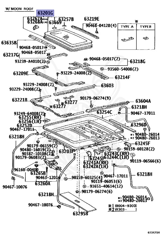 63201-60021 - Toyota - Glass Sub-assy, Sliding Roof - Nengun