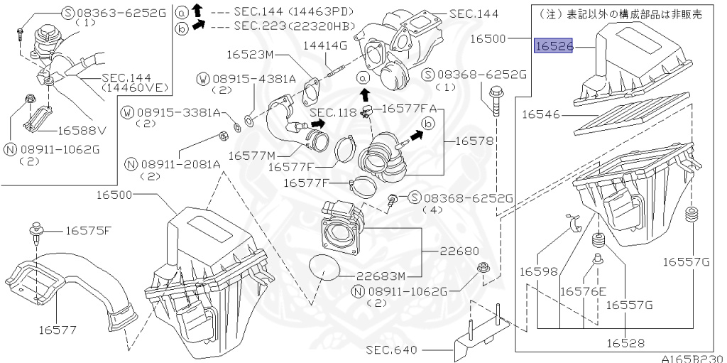 Nissan - Silvia - S14 - 1995 - KS - HARDTOP(K) - AUTOMATIC TRANSMISSION(AT) - TWO WHEELS STEERING(2WS) - SR20DET