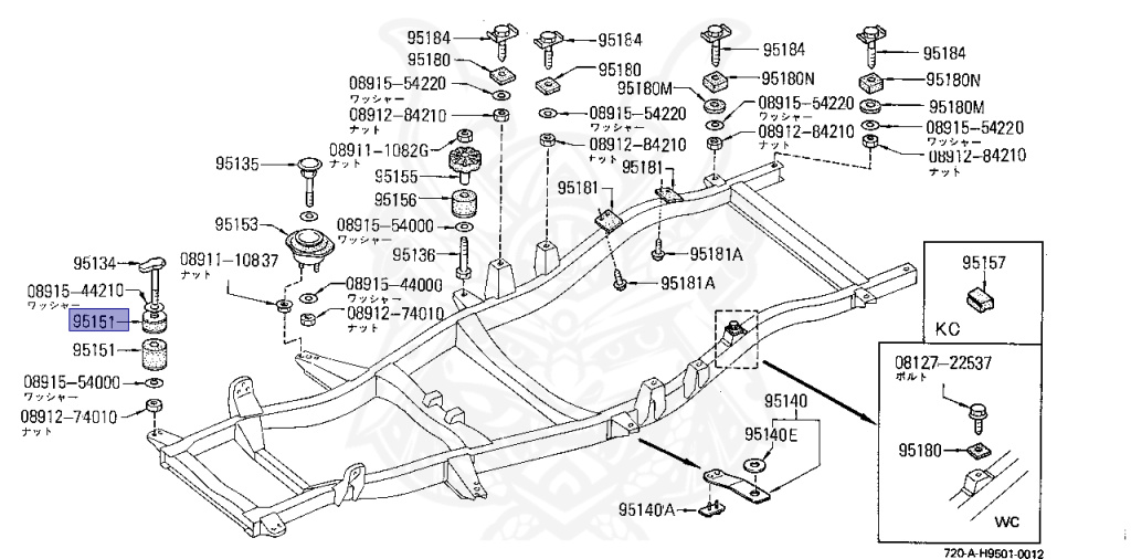 Nissan - Datsun - 720 - 1981 - GL TYPE - KING CAB(KC) - 2 WHEEL DRIVE(2WD) - 4 SPEED T/M COLUMN SHIFT(R4) - L18S