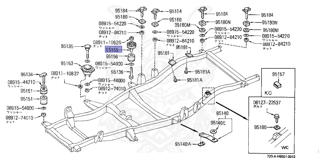 Nissan - Datsun - 720 - 1985 - DELUXE TYPE - DOUBLE CAB(WC) - 2 WHEEL DRIVE(2WD) - Column Manual 5th (R5) - SD23