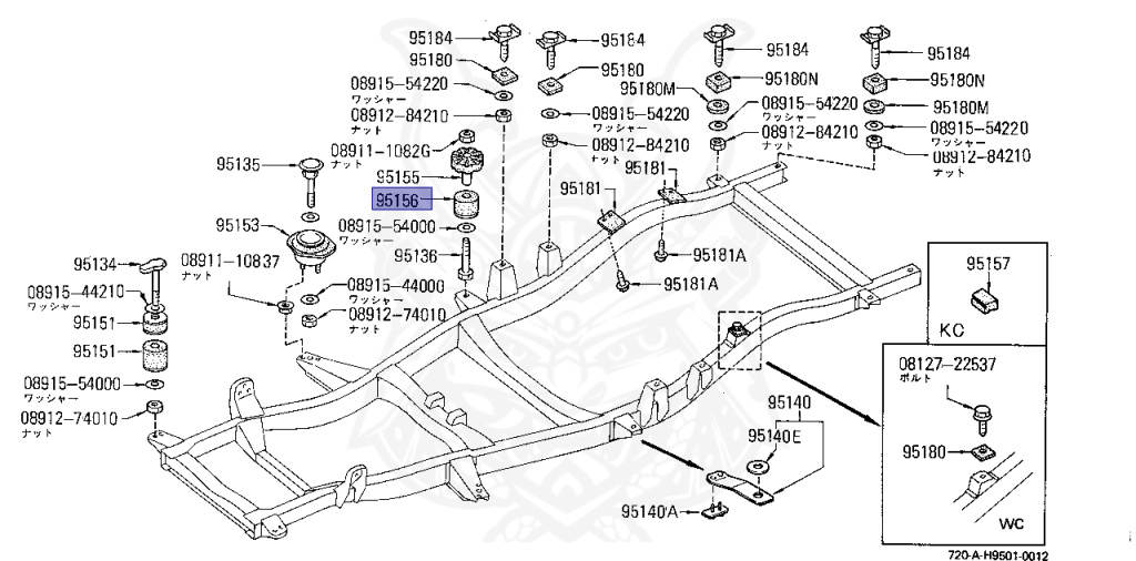 Nissan - Datsun - 720 - 1981 - GL TYPE - KING CAB(KC) - 2 WHEEL DRIVE(2WD) - 4 SPEED T/M COLUMN SHIFT(R4) - J16S