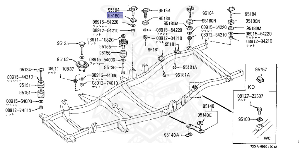 Nissan - Datsun - 720 - 1981 - GL TYPE - KING CAB(KC) - 2 WHEEL DRIVE(2WD) - 4 SPEED T/M COLUMN SHIFT(R4) - L18S