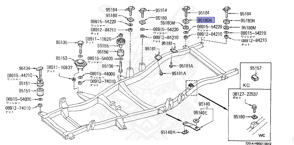 Nissan - Datsun - 720 - 1981 - GL TYPE - KING CAB(KC) - 2 WHEEL DRIVE(2WD) - 4 SPEED T/M COLUMN SHIFT(R4) - L18S