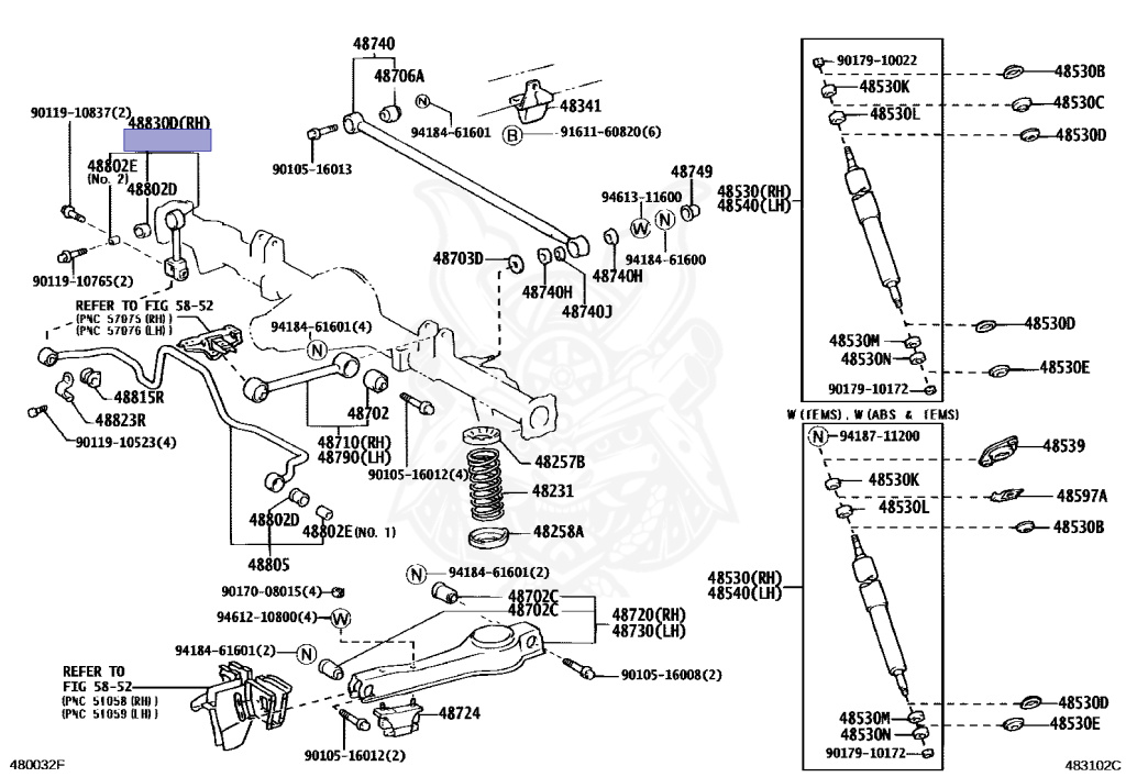 48830-26020 - Toyota - Link Assy, Rear Stabilizer, Lh - Nengun