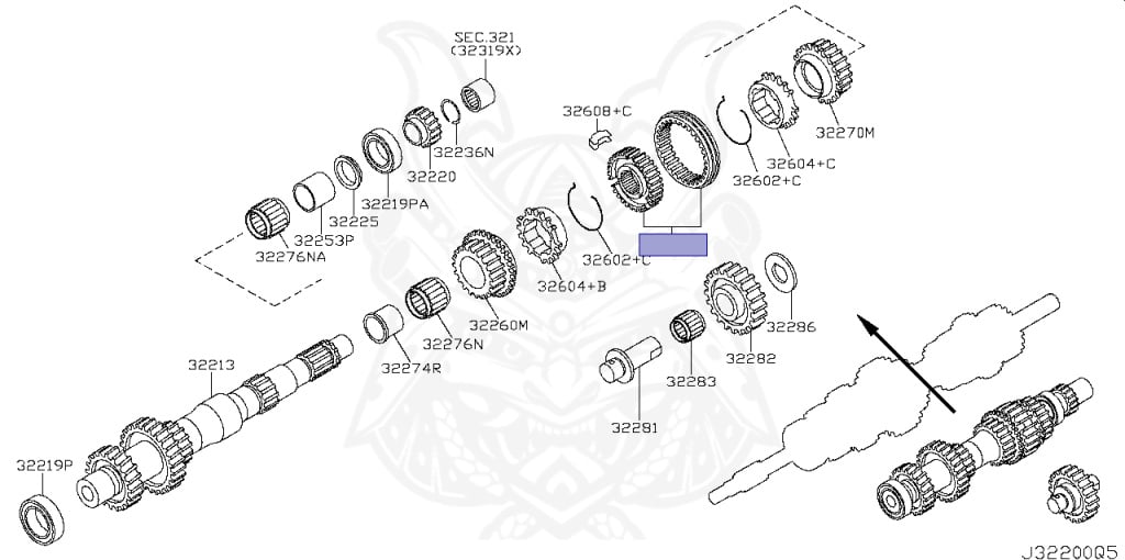 32610-CD001 - Nissan - Hub & Sleeve Set, 3rd & 4th - Nengun