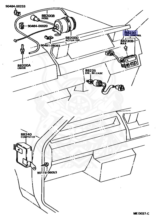 トップス 88230-22040 - Toyota - Switch Assy, Cruise Control(auto Drive