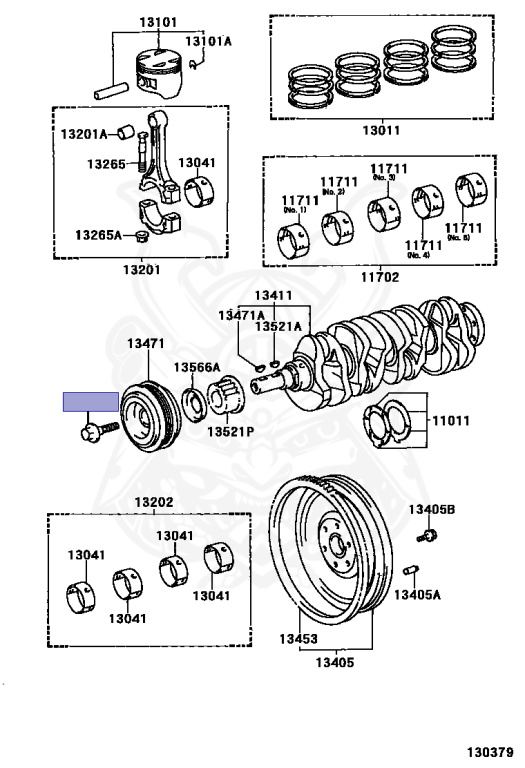 90105-14011 - Toyota - Bolt (for Crankshaft Pulley Set) - Nengun