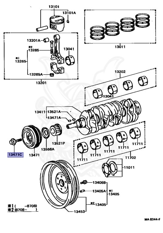 90105-14011 - Toyota - Bolt (for Crankshaft Pulley Set) - Nengun