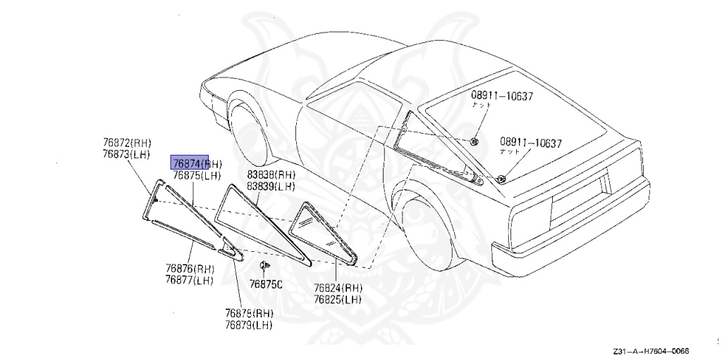 Nissan - Fairlady Z - Z31 - 1986 - ZR - AUTOMATIC TRANSMISSION(AT) - T-bar roof (KZ#) - VG30D