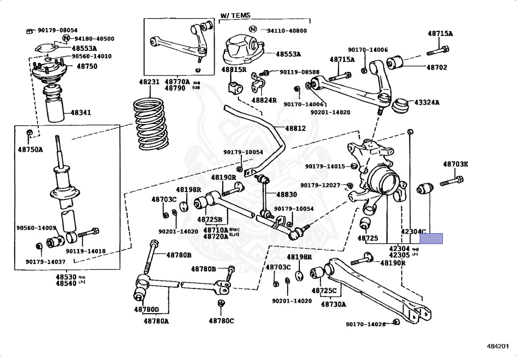 42210-14010 - Toyota - Bush Assy, Lower Ball - Nengun Performance